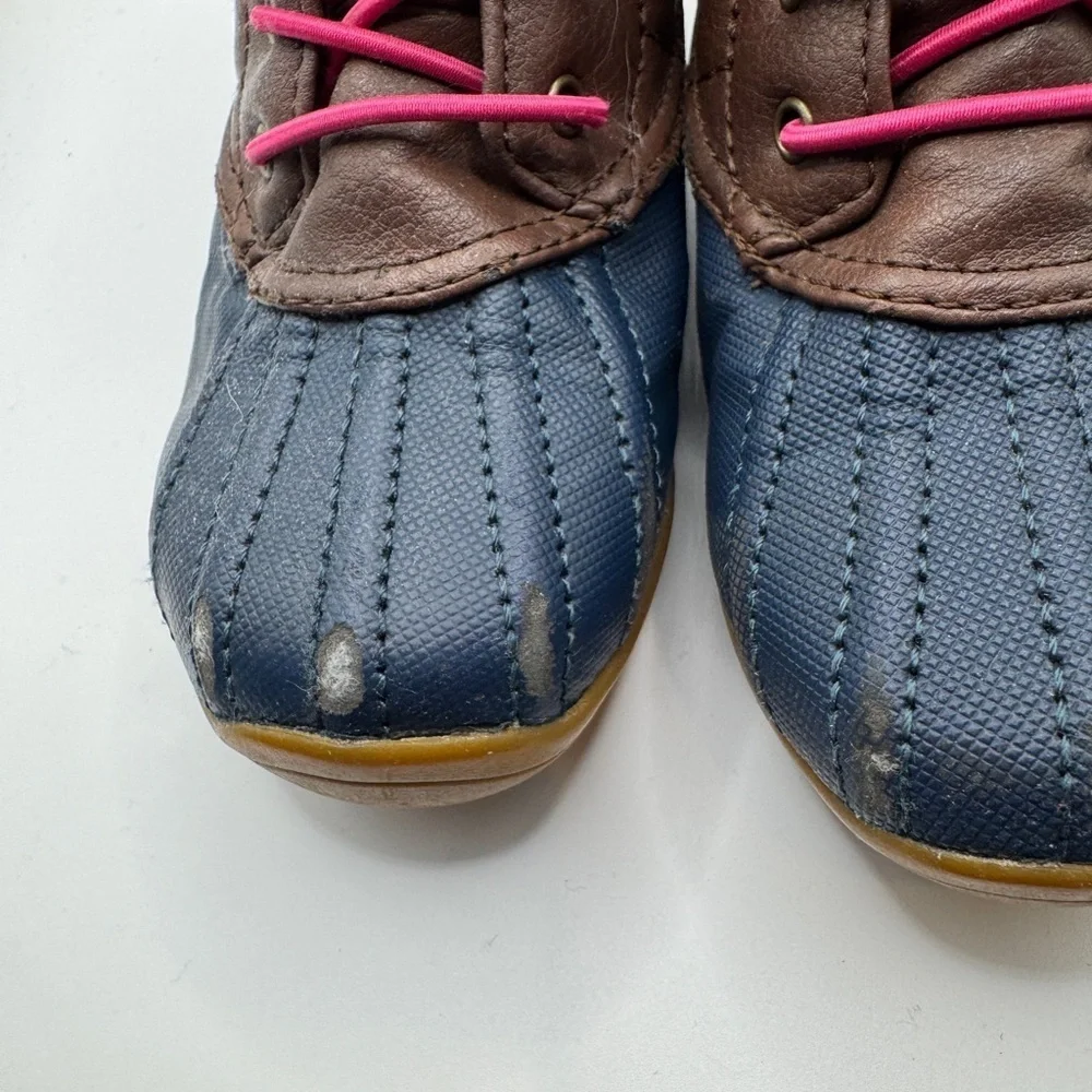 Surprize Toddler Girl Size 9 Brown & Blue Rain & Snow Boots